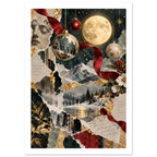 original abstract composition art print for the living room, soft painterly artwork on matte paper