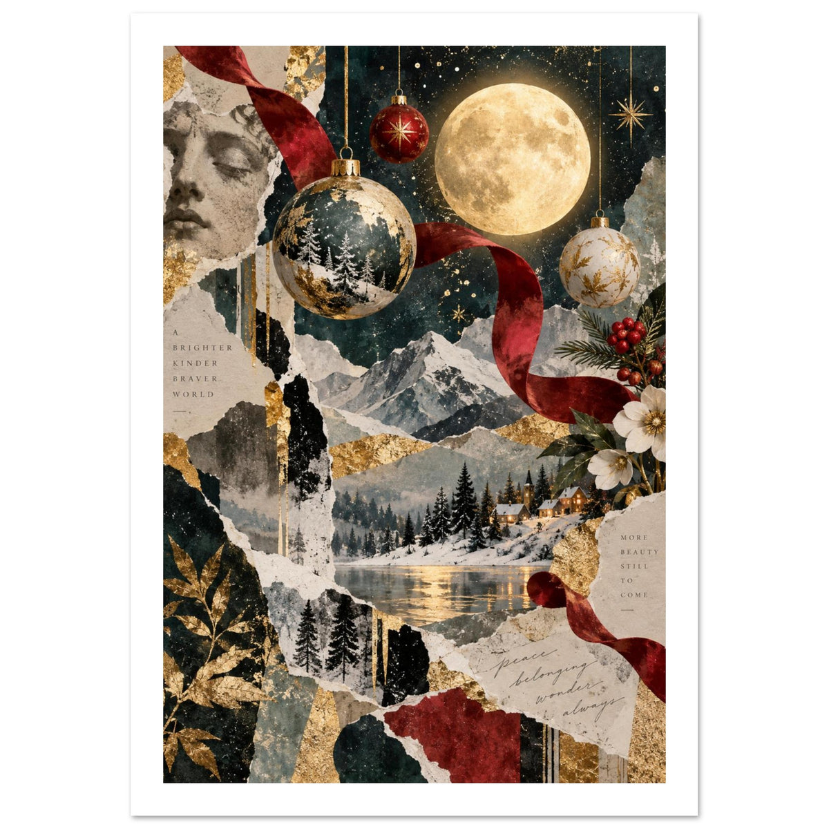 original abstract composition art print for the living room, soft painterly artwork on matte paper