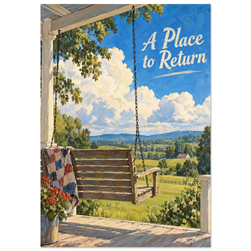 Porch Swing Countryside Quote Art Print