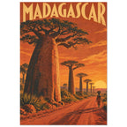 Madagascar Baobab Vintage Travel Poster