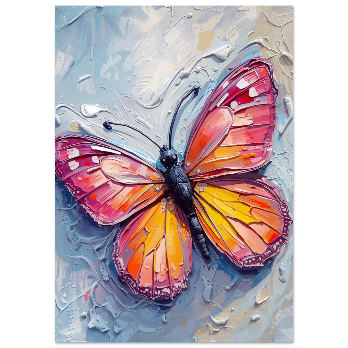 butterfly art print for the bedroom, soft painterly artwork on matte paper