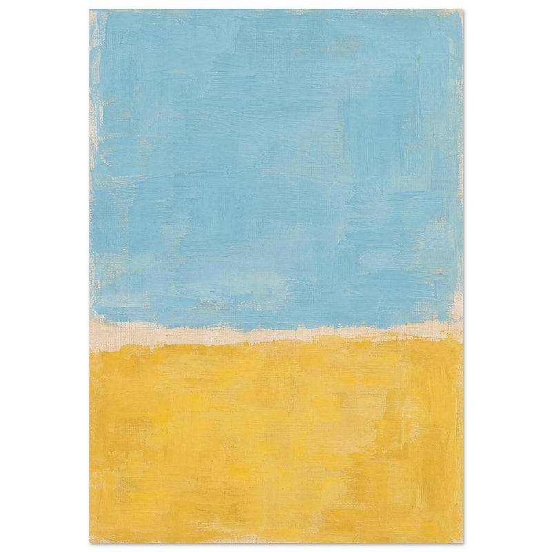 Blue And Yellow Colour Block Art Print