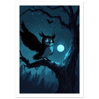 Owl Study Fine Art Print – White Border
