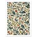 small garden bird art print for the kitchen, soft painterly artwork on matte paper