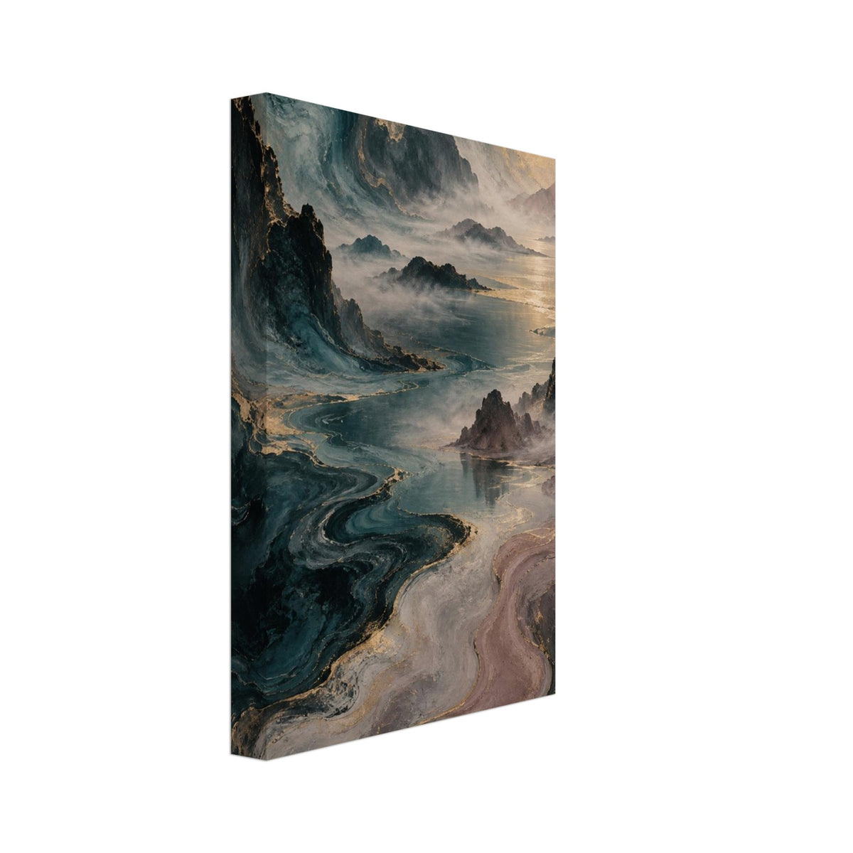 Original Abstract Composition Portrait GL72 Art Print – Canvas