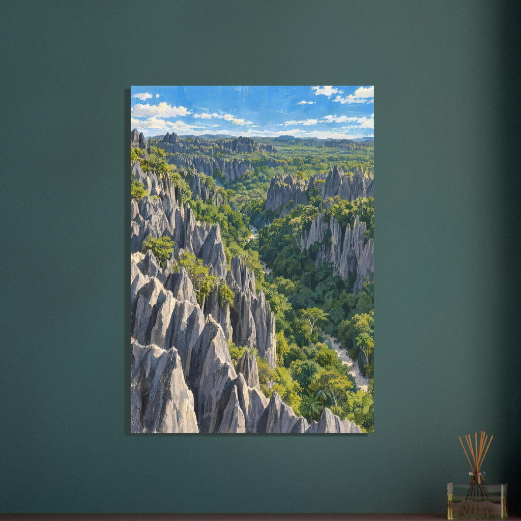 Stone Forest Landscape – illustration wall art print by Printavelle – close-up