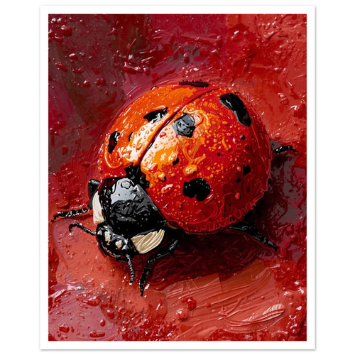beetle art print for the home office, soft painterly artwork on matte paper