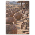 Potter And Clay Jars – realism wall art print by Printavelle – close-up