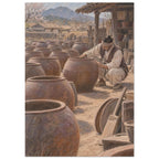 Potter And Clay Jars – realism wall art print by Printavelle – close-up