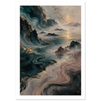 Original Abstract Composition Portrait GL72 Art Print – White Border