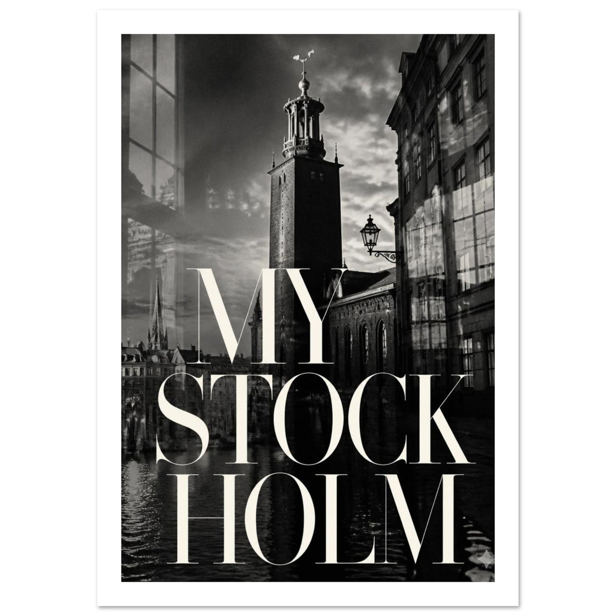Stockholm City Photography Poster – White Border