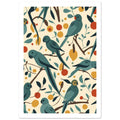 parrot art print for the living room, soft painterly artwork on matte paper