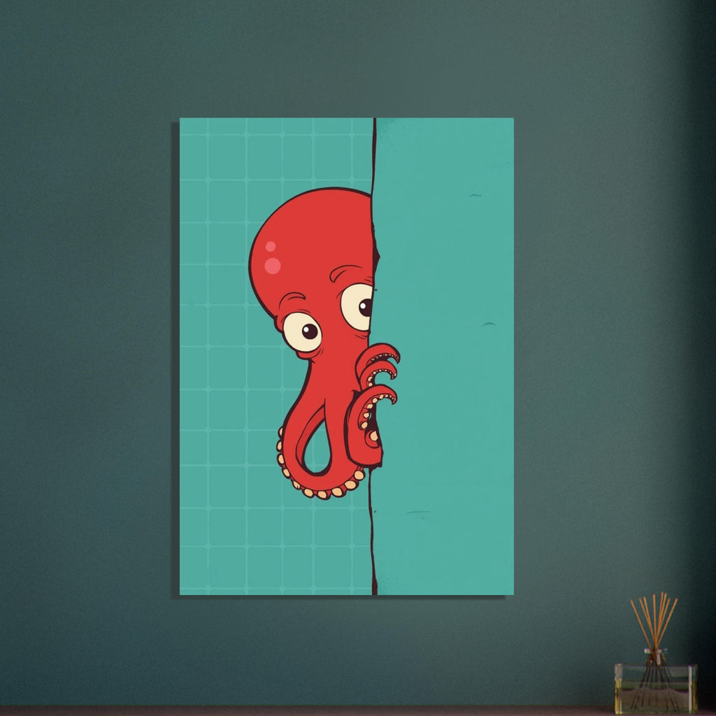 deep sea fish art print for the bathroom, soft painterly artwork on matte paper