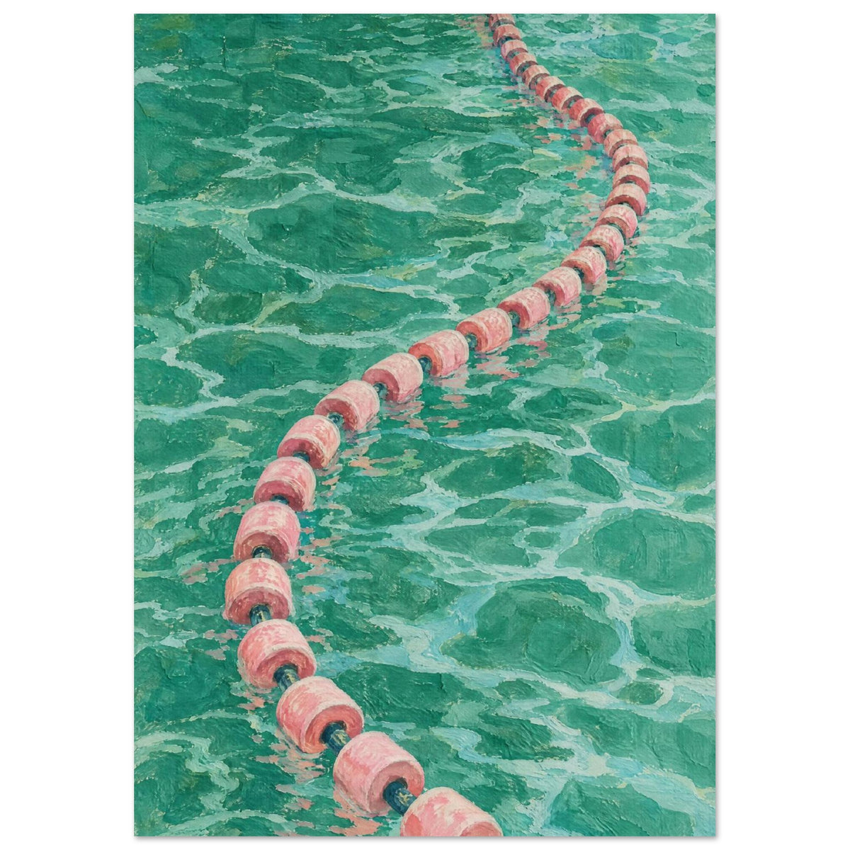 Swimming Pool Lane Teal Art Print