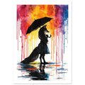 fox art print for the living room, soft painterly artwork on matte paper