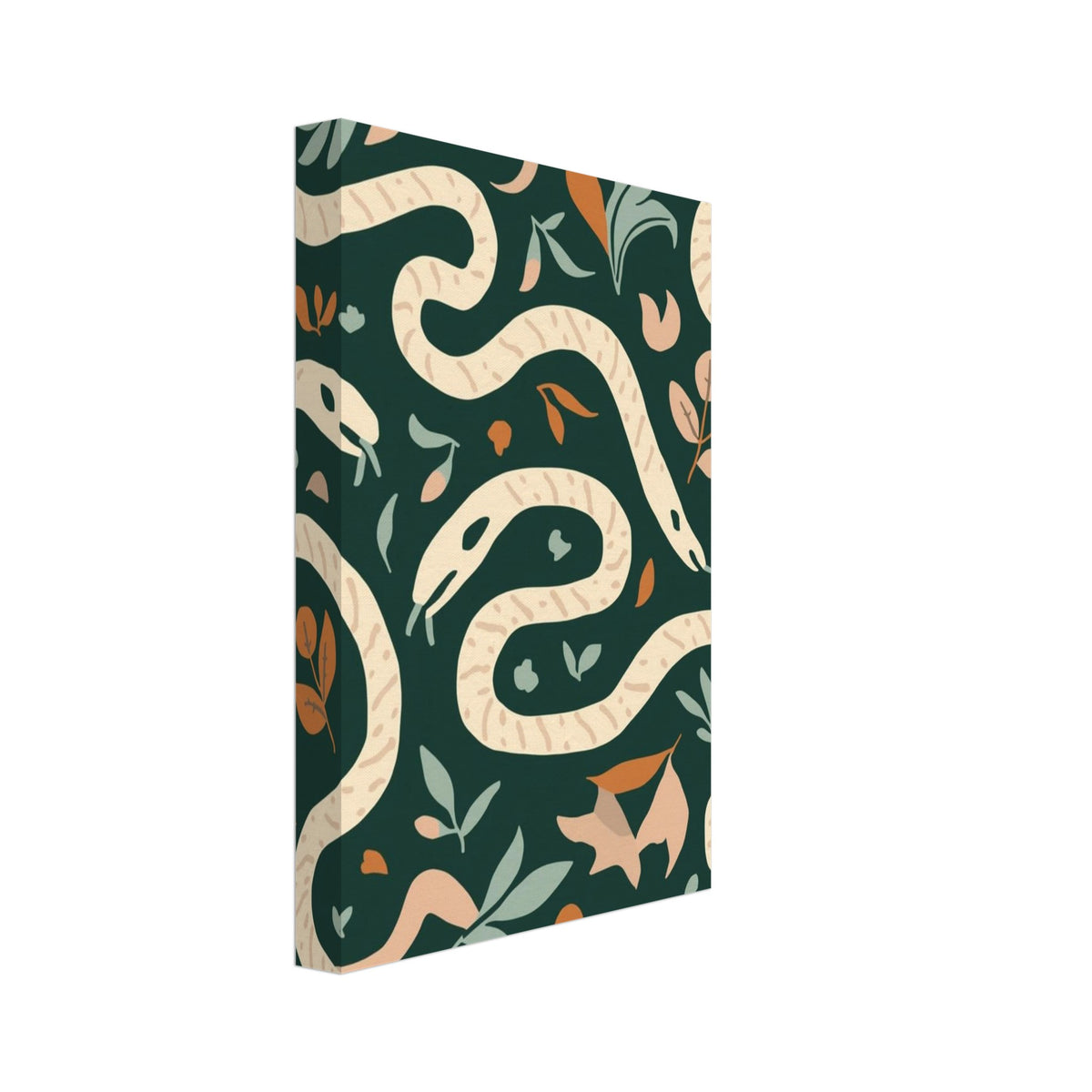 snake art print for the home office, soft painterly artwork on matte paper