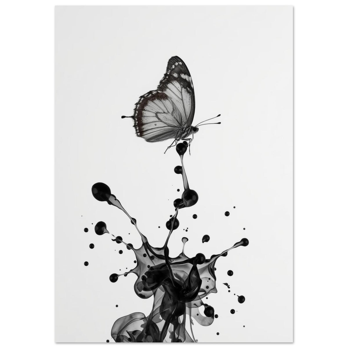 The Gentle Butterfly wall art print by Printavelle – close-up