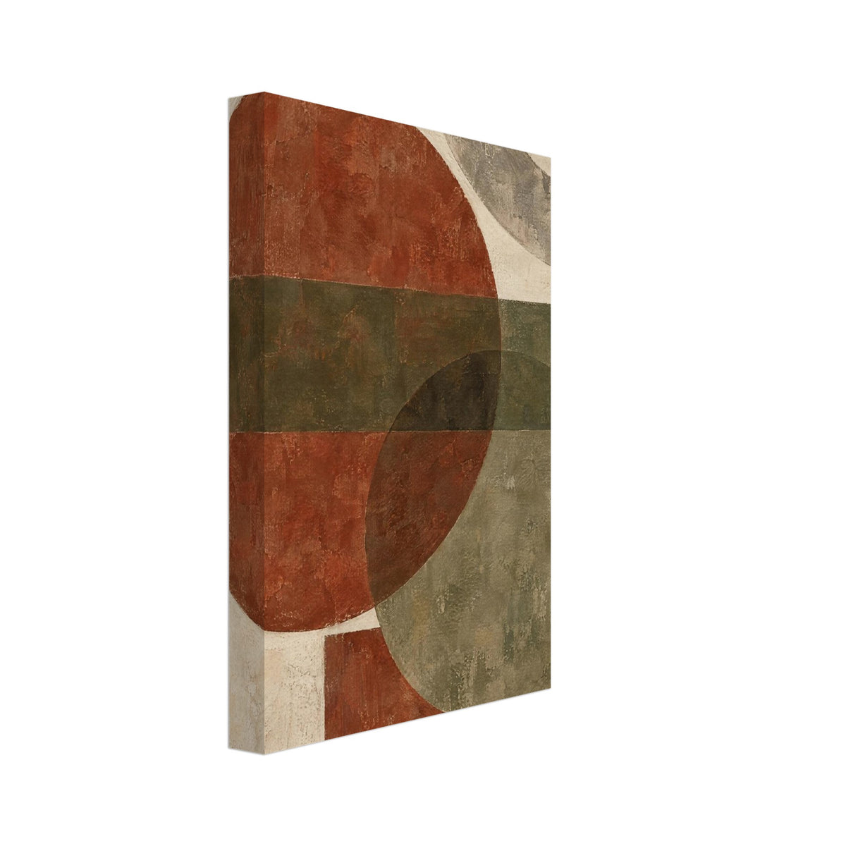 Terracotta Geometric Circles Art Print – Canvas