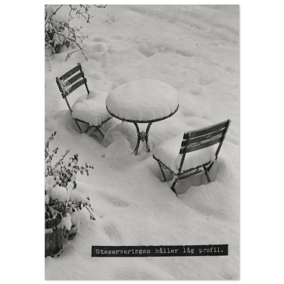 Uteservering i vintervila