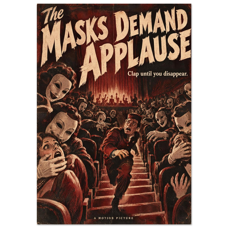 Masked Theatre Retro Horror Poster