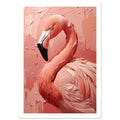 flamingo art print for the bedroom, soft painterly artwork on matte paper