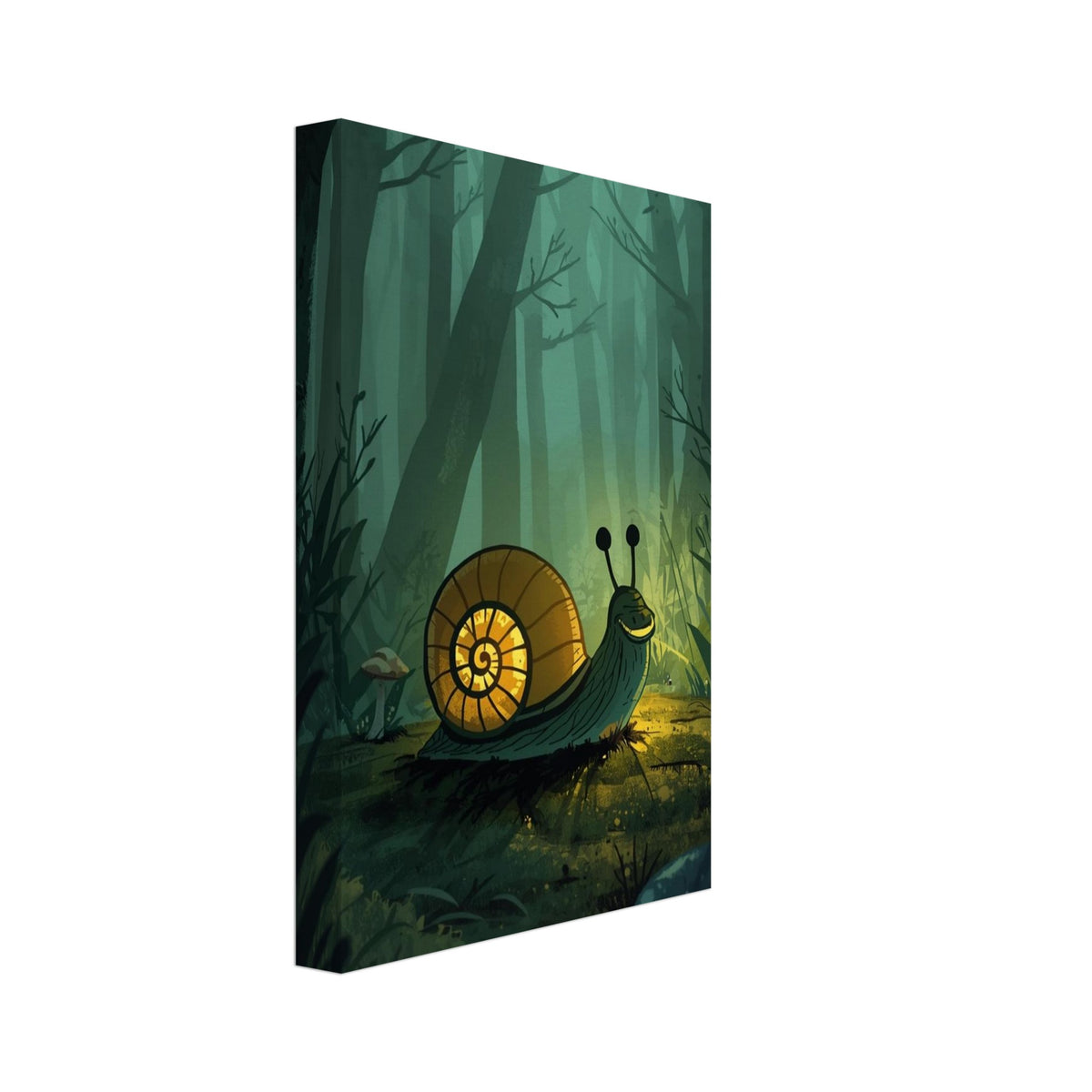 snail art print for the bathroom, soft painterly artwork on matte paper