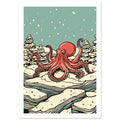 deep sea fish art print for the bathroom, soft painterly artwork on matte paper