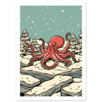 deep sea fish art print for the bathroom, soft painterly artwork on matte paper