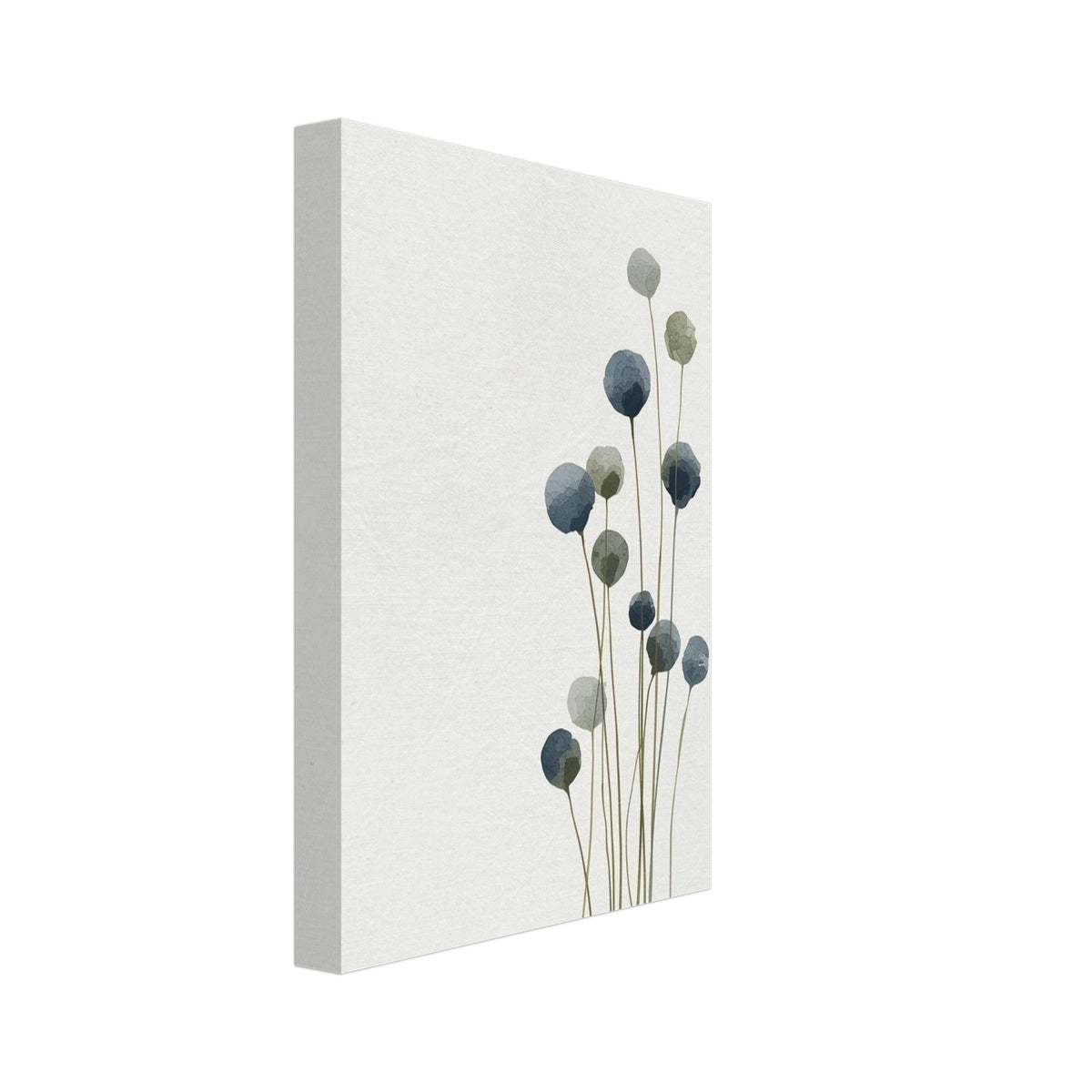 Rounded Flower Minimalist Botanical Art Print – Canvas