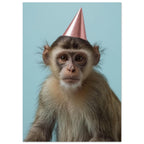 monkey art print for the nursery, soft painterly artwork on matte paper