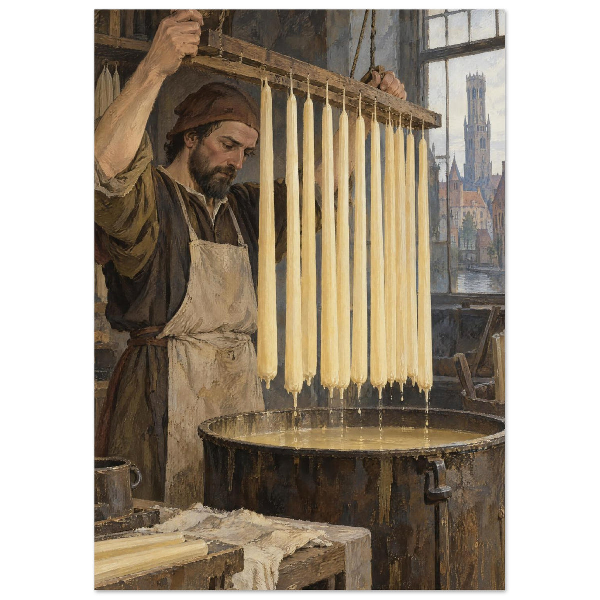 Candle Maker Traditional Art Print