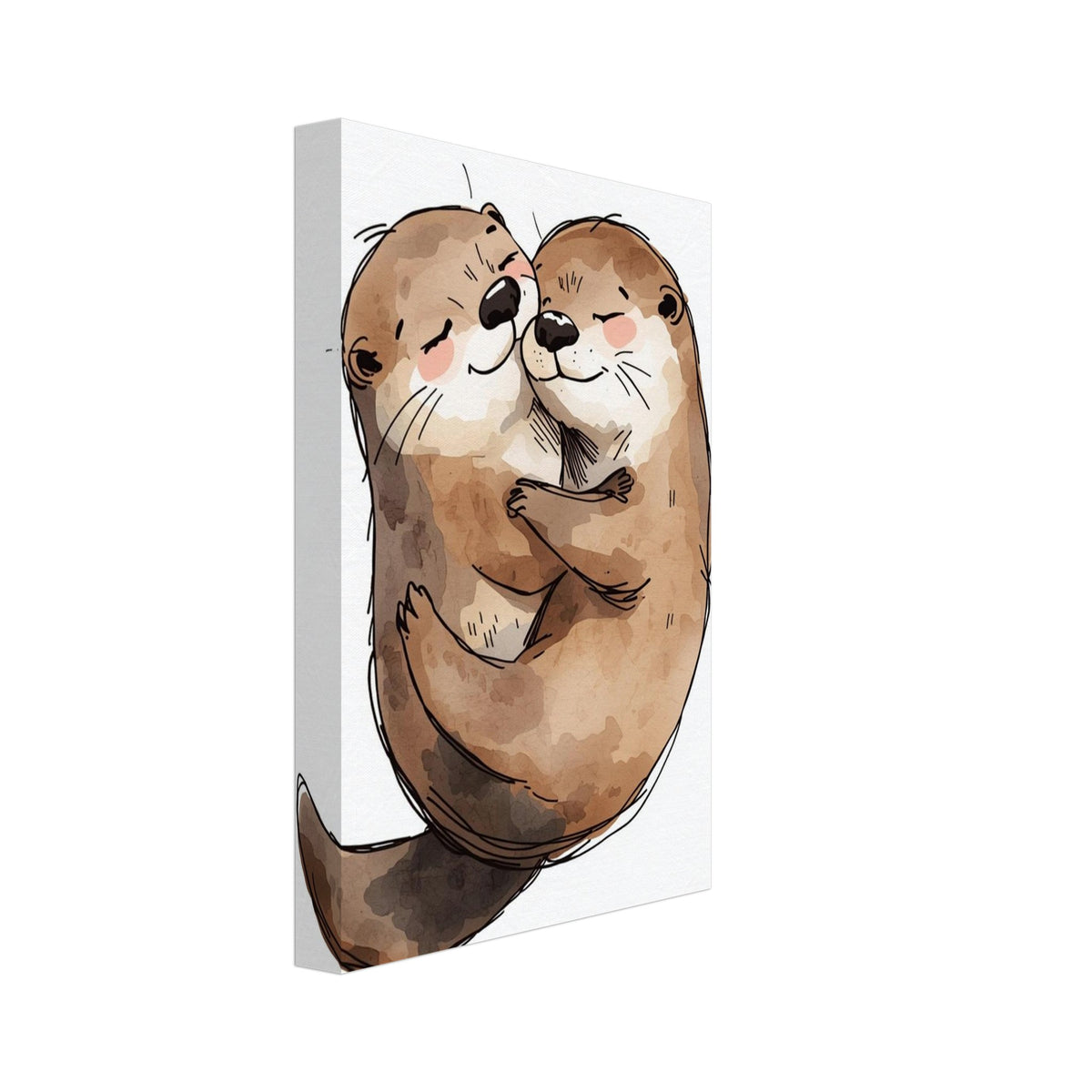 little woodland mouse art print for the nursery, soft painterly artwork on matte paper