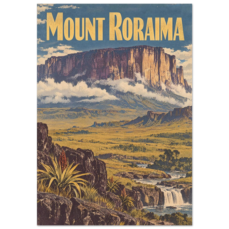 Mount Roraima Vintage Travel Poster