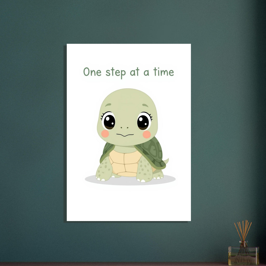 sea turtle art print for the bathroom, soft painterly artwork on matte paper