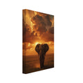 elephant art print for the living room, soft painterly artwork on matte paper