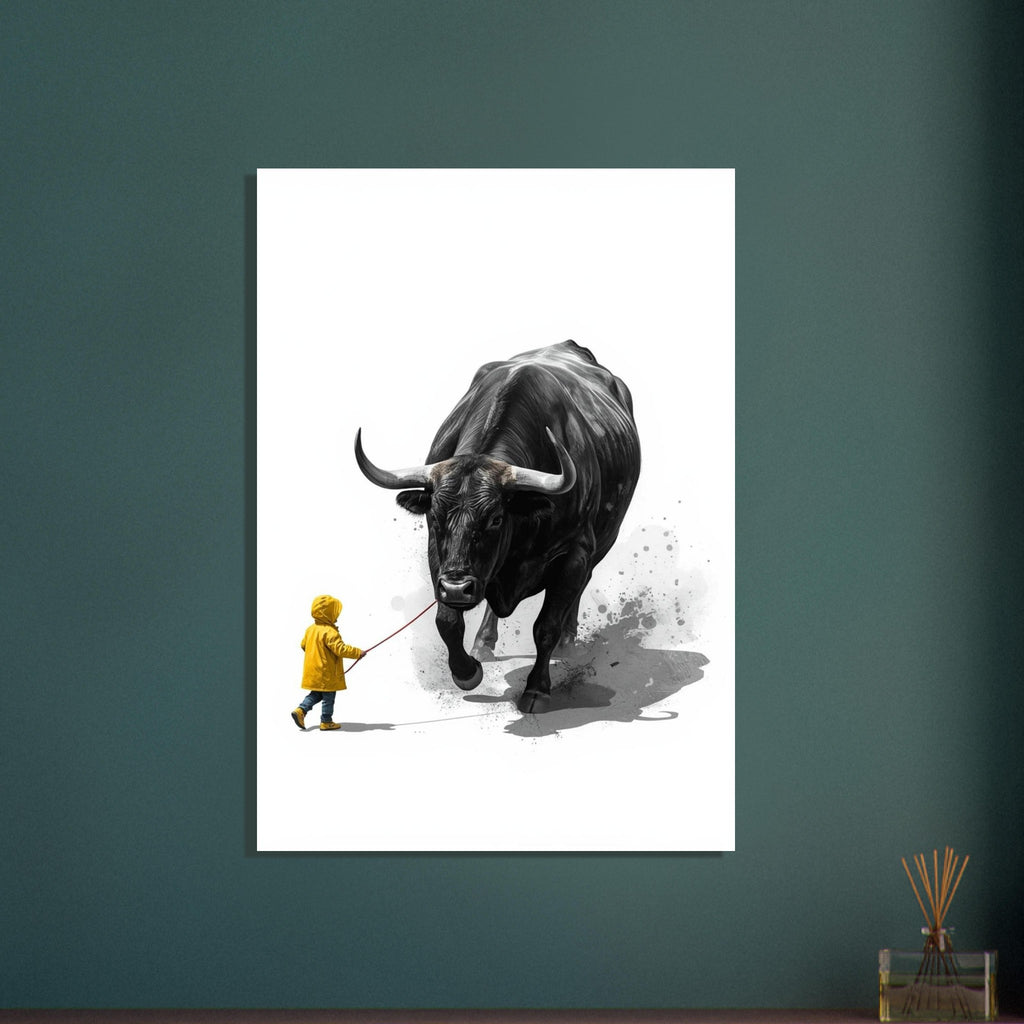 cow art print for the kitchen, soft painterly artwork on matte paper