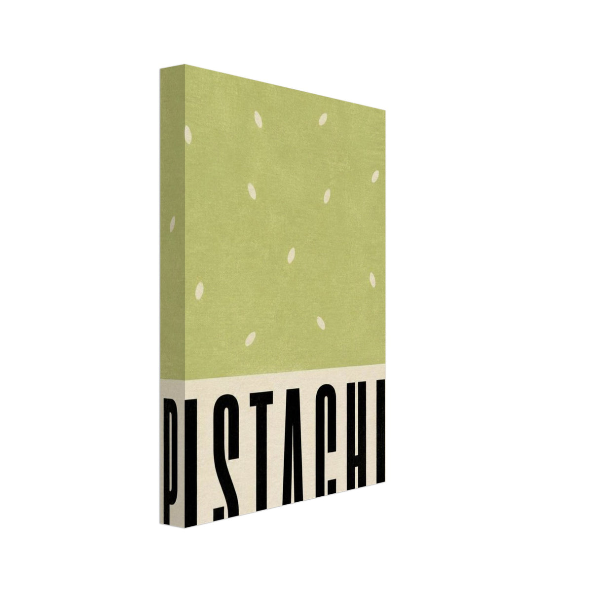 Pistachio Green Typography Art Print – Canvas