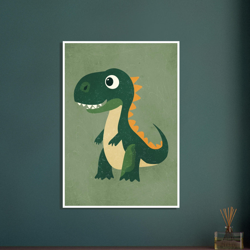 dinosaur art print for the nursery, soft painterly artwork on matte paper