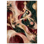 original abstract composition art print for the living room, soft painterly artwork on matte paper