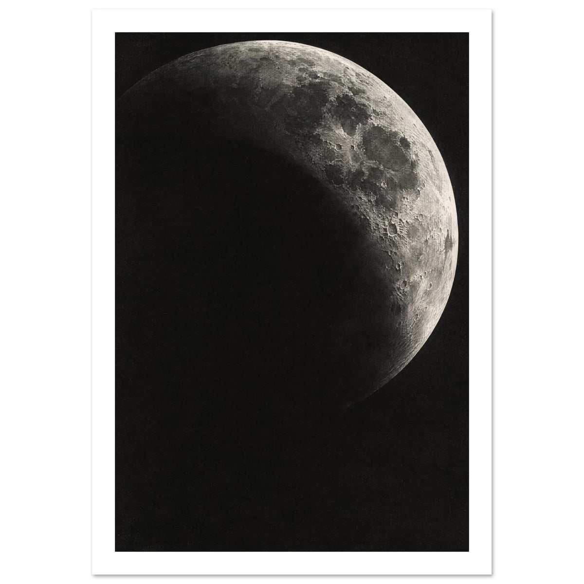 Crescent Moon Photographic Art Print – White Border