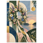 original abstract composition art print for the living room, soft painterly artwork on matte paper