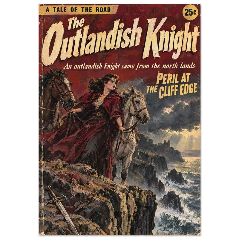 Woman And Horses Vintage Pulp Poster
