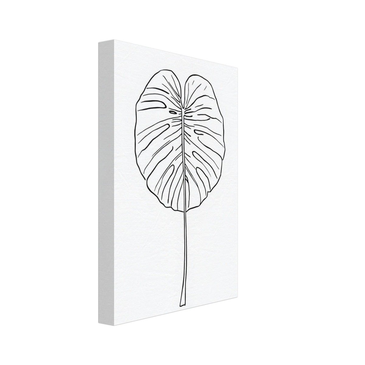 Monstera Leaf Line Art Poster – Canvas