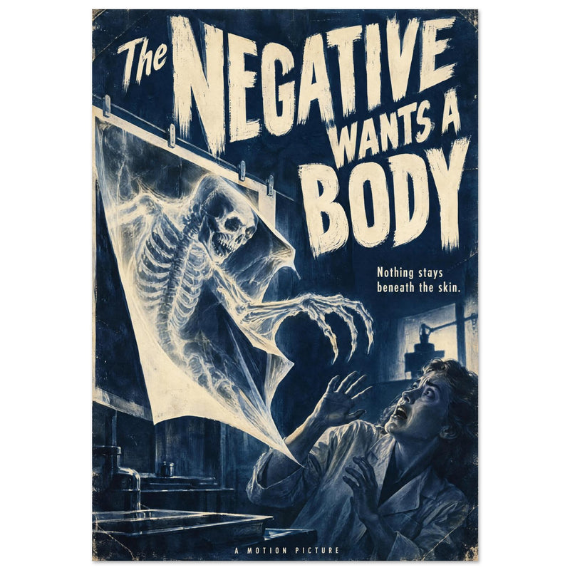 Skeleton Vintage Style Horror Poster