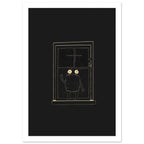 original abstract composition art print for the living room, soft painterly artwork on matte paper