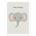 elephant art print for the living room, soft painterly artwork on matte paper