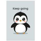 penguin art print for the nursery, soft painterly artwork on matte paper