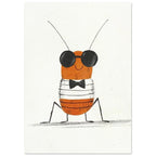 beetle art print for the home office, soft painterly artwork on matte paper