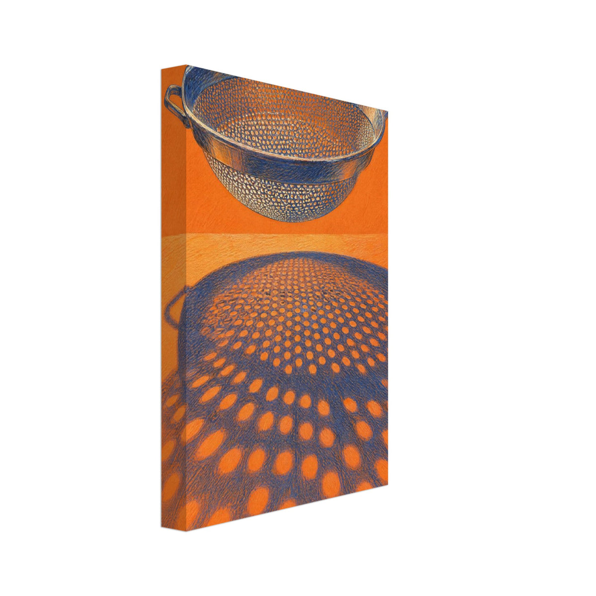 Kitchen Sieve Orange And Blue Art Print – Canvas