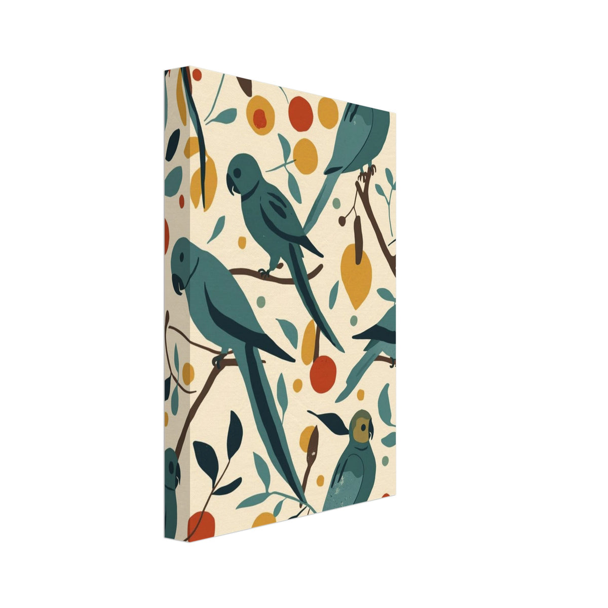 parrot art print for the living room, soft painterly artwork on matte paper